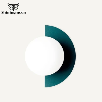 

Modern Creative Glass Wall Lamps Nordic Iron Ball Wall Light Bathroom Living Room Wall Sconce Lamp Bedroom Decor Mirror Light