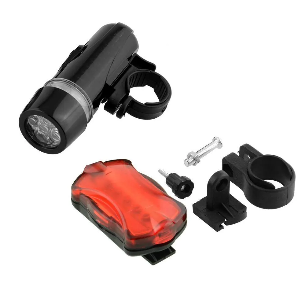 Водонепроницаемый 5 светодиодный противотуманный фонарь для велосипеда MTB передний светильник+ задний безопасный мигающий светильник