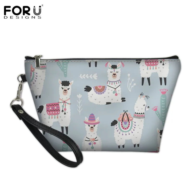 FORUDESIGNS, альпака, лама, принт, для девушек, многофункциональный, макияж, большая емкость, органайзер для туалетных принадлежностей, женская сумка для хранения, Feminina - Цвет: HXA71Z8