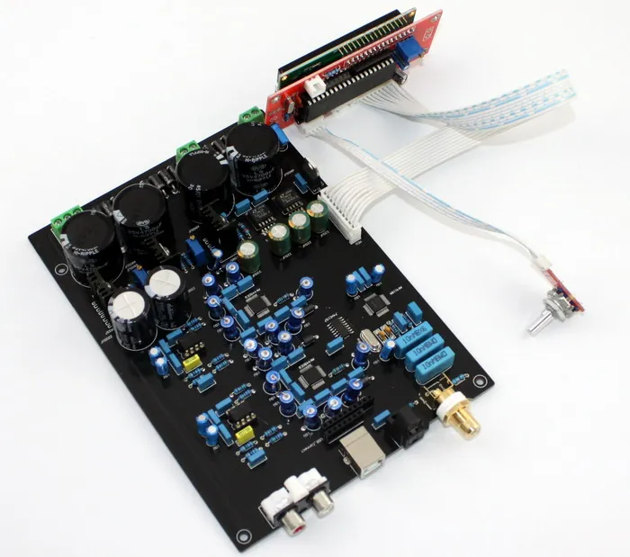 KYYSLB AK4490EQ Double And Soft Control Board Support DOP DSD Optical Fiber Coaxial USB Input DAC AUDIO Amplifier Board