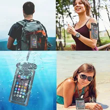 Universal Waterproof Case Mobile Phone Cover Water Proof Pouch Bag Outdoor Camping Cell Phone Sealed Case with Arm Belt Swimming