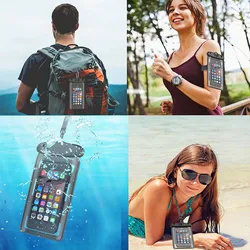 Universal Waterproof Case Mobile Phone Cover Water Proof Pouch Bag Outdoor Camping Cell Phone Sealed Case with Arm Belt Swimming