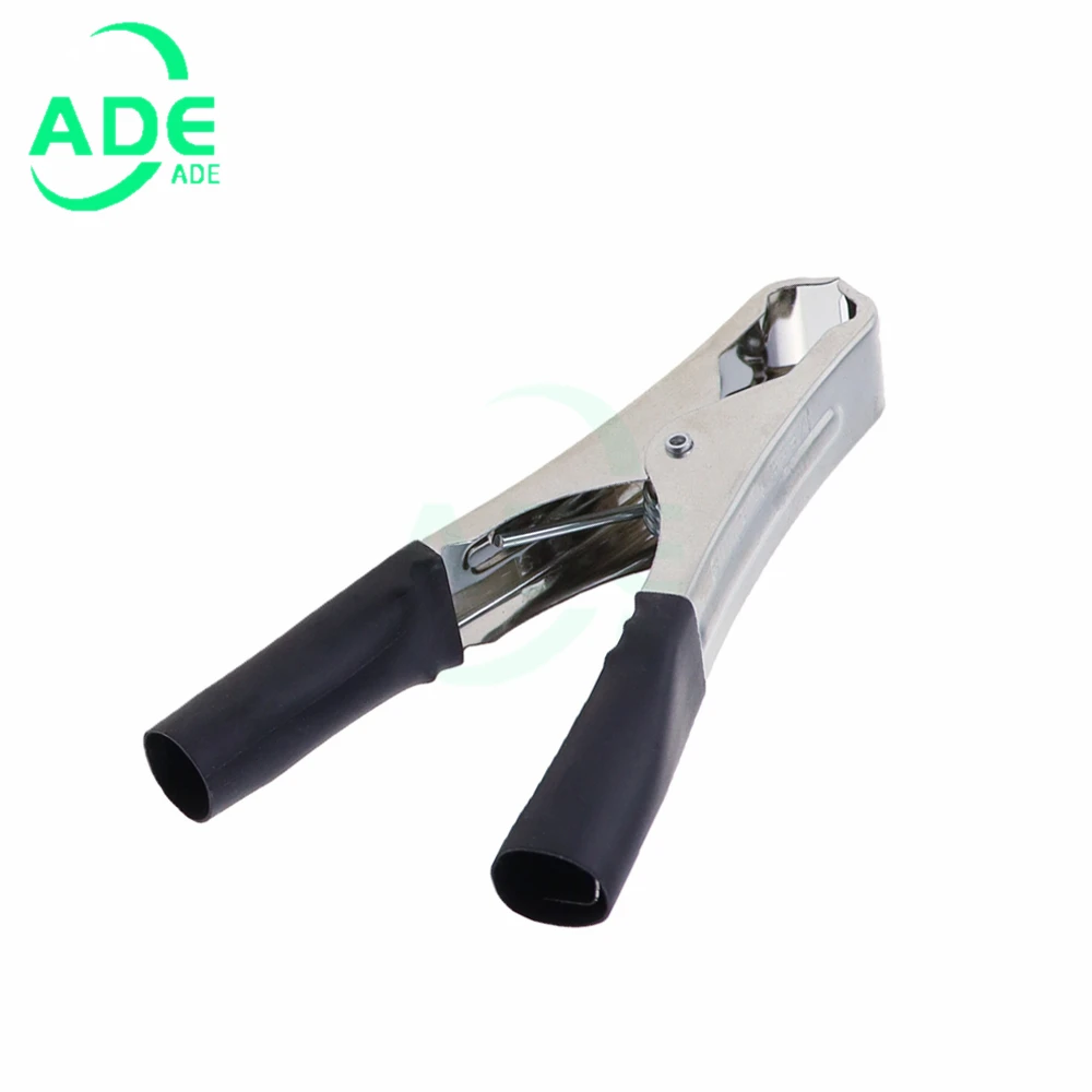 Red & Black Car Battery Test Lead Clip Crocodile Alligator Clamps 50A 100mm
