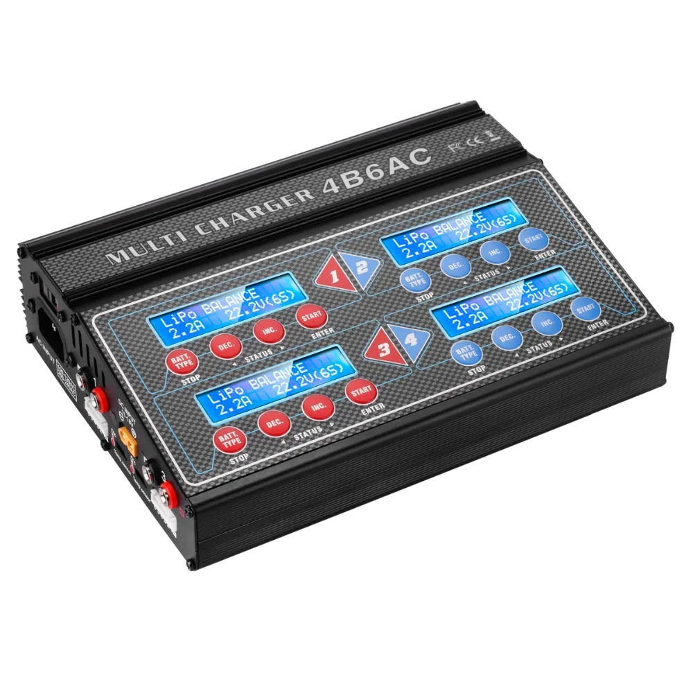 US $242.10 HTRC 4B6AC RC Charger Quattro 80W 6A Professional RC Balance Charger Discharger For MultiChemistry Battery BuiltIn AC