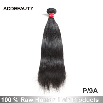 

Addbeauty Peruvian Straight Hair Bundles 8"-30" Remy Hair Pro. Ratio / 9A 1pc Natural Color One Cut 100% Human Hair Weave