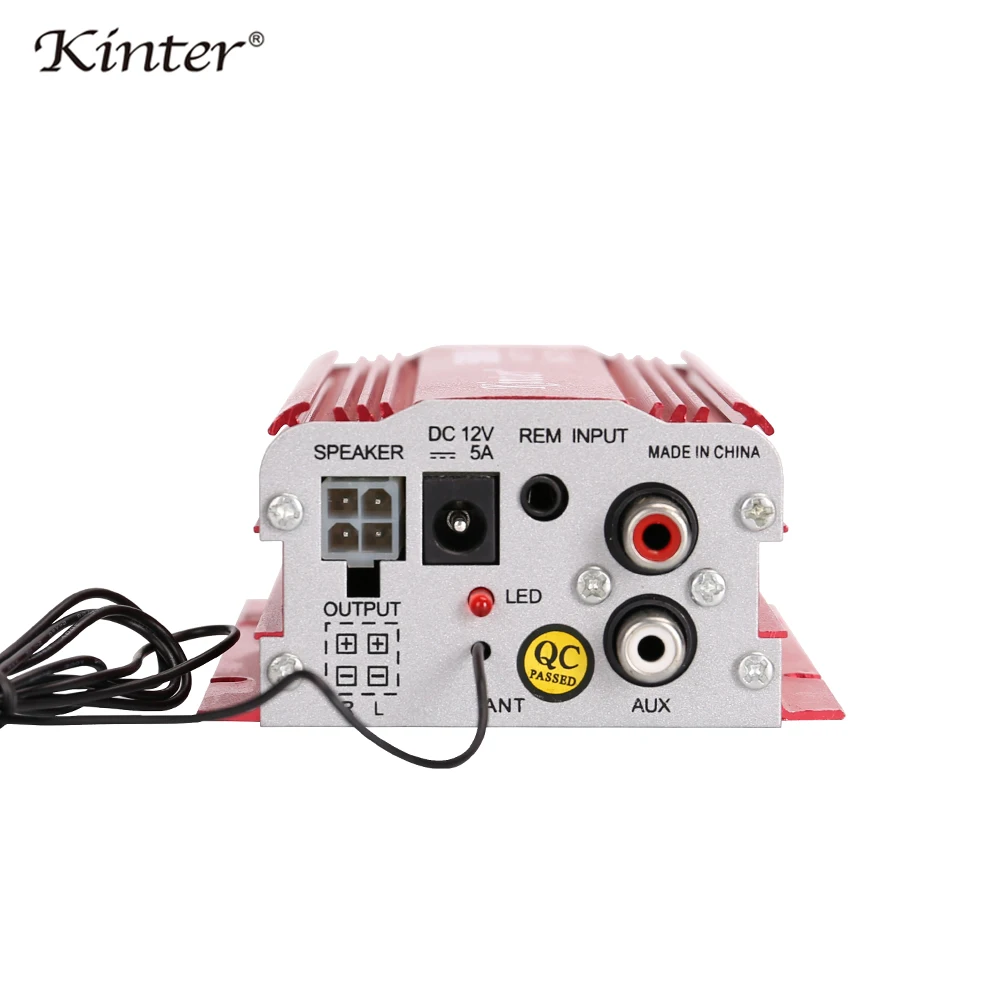 Мини Аудио Усилитель kinter MA 700 2 канала USB AUX FM радио 12 В 3 А алюминиевый корпус
