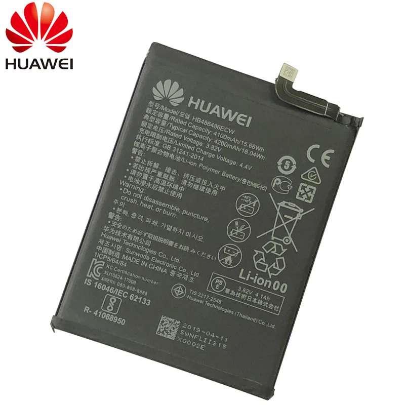 Hua Wei оригинальная сменная батарея для телефона HB486486ECW 4100/4200 мАч для huawei P30 Pro mate 20 Pro настоящая батарея для телефона