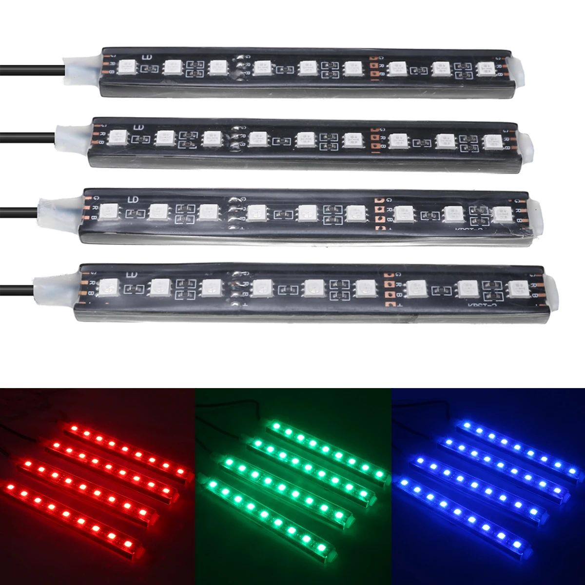 4x9 светодиодный RGB полоска для салона автомобиля декоративная атмосферная лента для ног светильник USB музыкальный пульт дистанционного управления