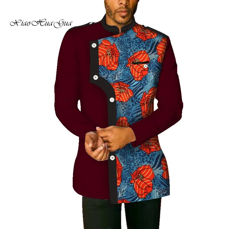 Новинка осени, Африканское Мужское пальто, индивидуальное, на запястье, рукав-стойка, воротник с подкладкой, пальто, повседневный стиль, хлопок, WYN340 - Цвет: 18