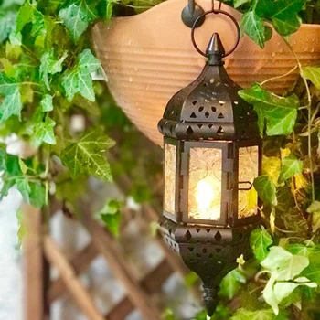 

Candle Holder Moroccan Style Wall Hanging Classic Metal Candle Stick Candle Lantern for Wedding Party Home Decoration 1Pc