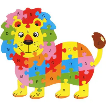 

Baby Wooden Alphabet Animal Puzzle Kids Numbers English 26 Letters Learning Educational Puzzle Toy Counting And Identify Colors