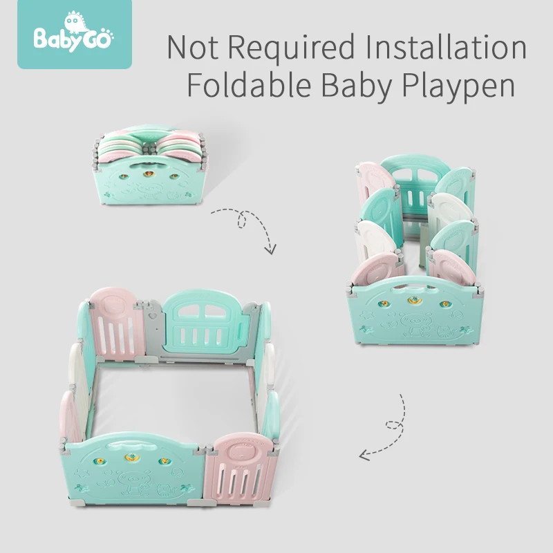 BabyGo складной детский безопасный манеж Крытый открытый детский центр активности малыш ползать во дворе дети забор детская площадка