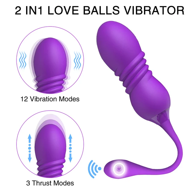 Telescopic Vibrator for Women Vaginal Ball Remote Control Vibrating Egg Clitoral Stimulator G Spot Massage Bullet