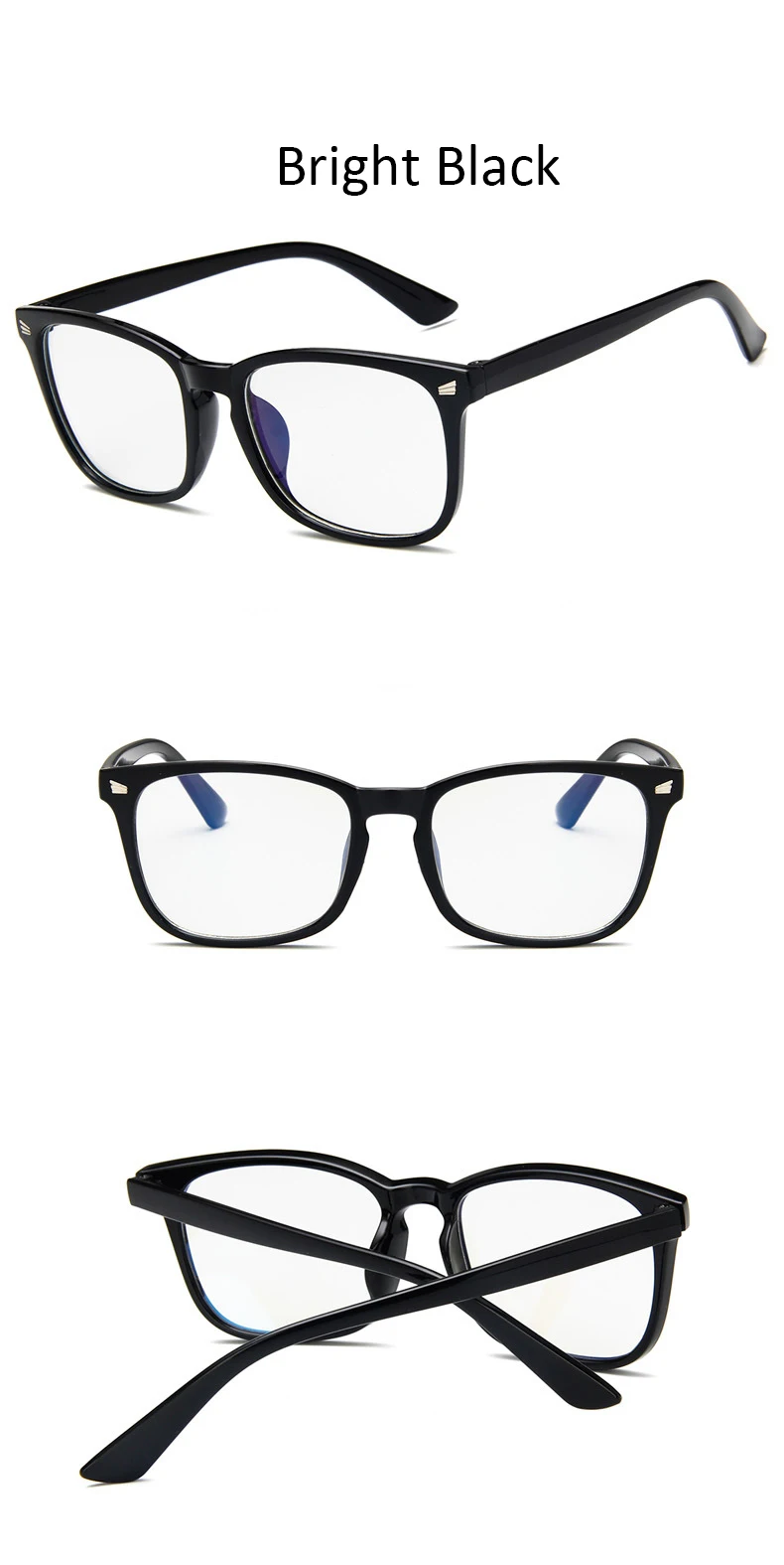 Женские очки, прозрачный синий светильник, классические квадратные очки для компьютера, оправа для очков Vitage, оправа для очков, модная оправа для очков