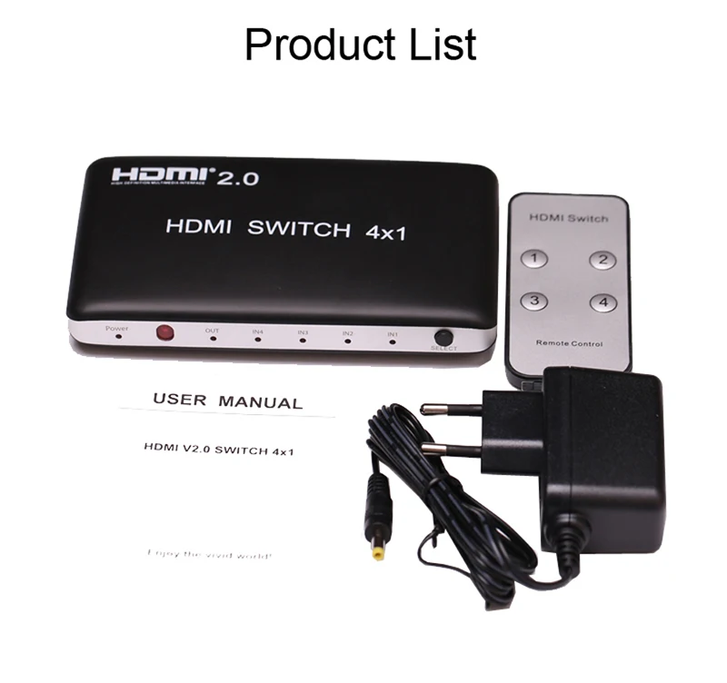 HDMI 2,0 коммутатор 4x1 HDMI коммутатор конвертер 4 в 1 выход 4K@ 60Hz 3x1 переключатель 3 вход 4K 3D для PS3 PS4 DVD компьютера ПК к телевизору HD tv