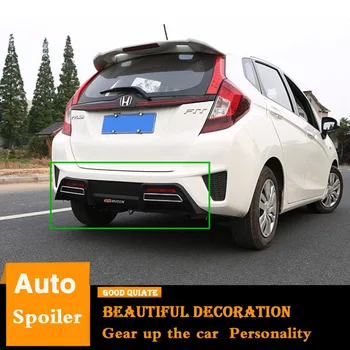 

For Honda Jazz Fit 2014-2017 Hatchback Rear Spoiler Diffuser Car Trunk Styling High Quality Black PP Plastic Car Rear Bumper Lip