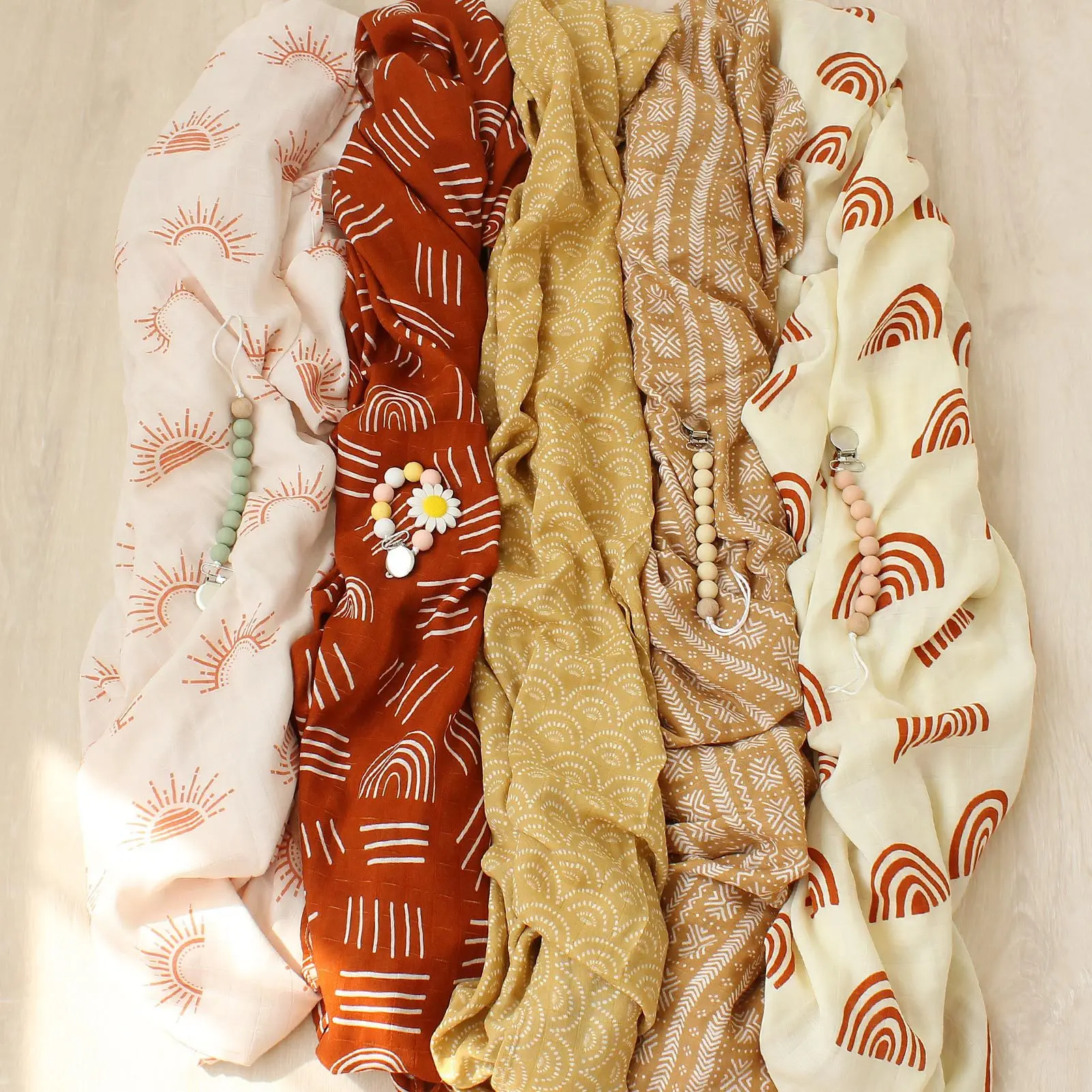 120x120cm Bamboo Cotton Muslin Blanket Baby Swaddle Warp Newborn Bath Towel Gauze Infant Kids Wrap Sleepsack Baby Blankets 2