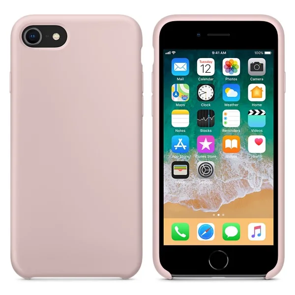Чехол для Телефона iphone 6 6S Plus официальный Стильный силиконовый чехол для Apple 6 6S Plus Coque для iphone XS крышка без логотипа - Цвет: sand Pink