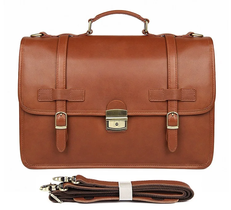 MAHEU Luxury Designer Leather Briefcase Mans Male Genuine Leather Business Bag Brown Leather Briefcase Bag For Laptop Notebooks