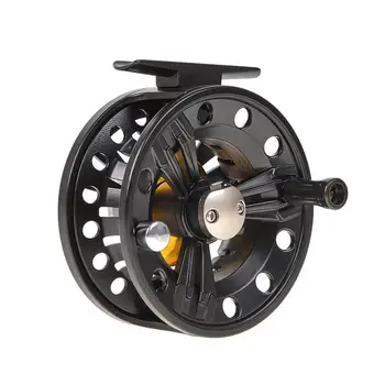 

HiMISS Metal Fly Fishing Reels Left Right Interchangeable 3BB Ball Bearing 1:1 Full Metal Former Rafting Fishing Reel Ice Wheel