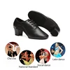 SWDZM Latin Dance Shoes Men Modern Tango Salsa Leather Ballroom Shoes Square Heels Adults Children Boys Party Dance Shoes sport 4