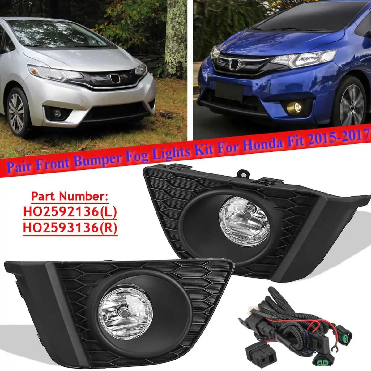 Галогенсветильник Противотуманные фары H11 2x12 В Дальняя фара для Honda Fit Jazz 2015 2016 2017