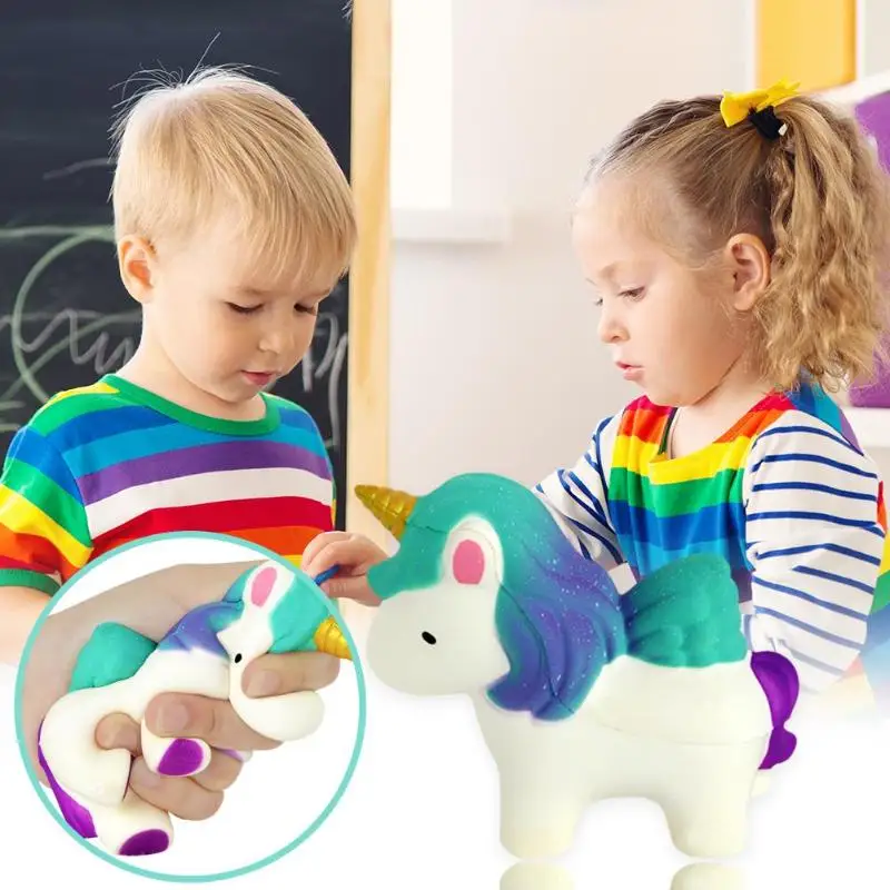 Kawaii Hippo Unicorn Squishy Antistress Slow Rebound PU Simulation Cute Animal Decompression Vent Toys for Children