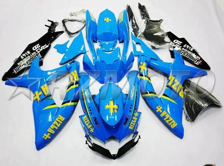 Литье под давлением) ABS обтекатель наборы, пригодный для Suzuki GSXR-600 GSXR-750 K8 2008 2009 2010 Обтекатели набор крышка на заказ RIZLA