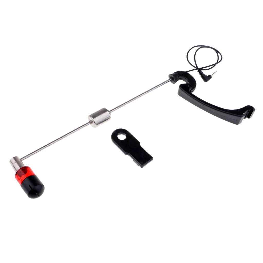 Adjustable Fishing Bite Alarm Hanger Swinger LED Illuminated Indicator Strike Alert