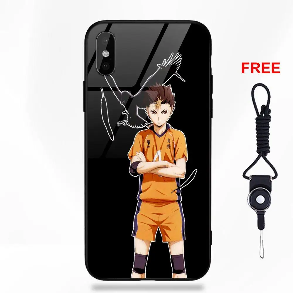 Karasuno высокий Юу нишиноя Haikyuu для Galaxy S8 S9 Plus для huawei Honor 7X P20 Lite mate 10 Pro Redmi 5 Note 5A 6 стеклянный чехол - Цвет: as picture