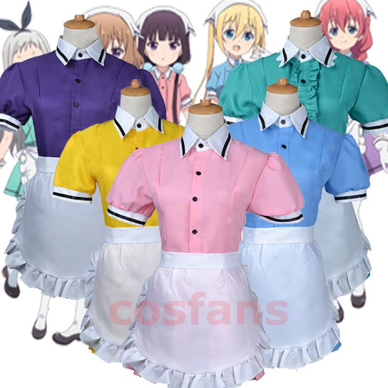 Смесь S Maika Sakuranomiya Kaho Hinata Mafuyu Hoshikawa Miu Amano Hideri Kanzaki платье для горничной униформа
