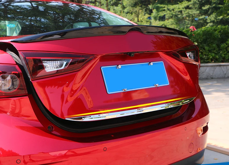 Aiwins Taril Обшивка двери для Mazda 3 Axela- седан автомобиль Нижняя отделка багажного отделения дверь хвост крышка нагревательного элемента молдинги на двери