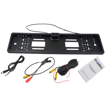 

HD 720P European License Plate Backup Camera,Rear View Camera 180 Degree Viewing Angle IP67 Waterproof High Sensitive Reversing