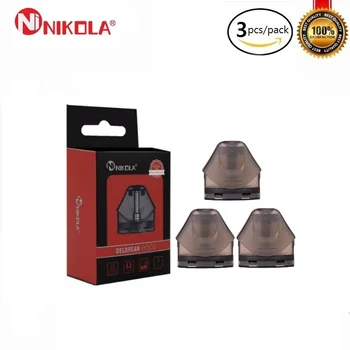 

3pcs/pack Original Nikola Delorean Pod Replacement 2ML Cartridges with 1.2ohm Ceramic Coil for E-Cigarettes Nikola Delorea Kit
