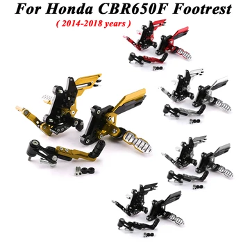 

For Honda CBR650F CB650F 2014 - 2018 2017 Motorcycle CNC Aluminum Alloy Footrest Foot Rest Pegs Rear Sets Rearset Left Right