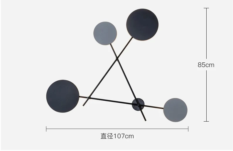 Artpad 4 Head Rotatable Black Gray Bedside Lamp Wall Mount Light Nordic Postmodern 38W 48W Living room Sconces Wall Led Fixture