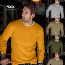 

Men Clothes Autumn Men Sweater Solid Color Mens Jumper Pullovers For Man Casual Slim Clothing New Male Wear Knitwear Tops K pop