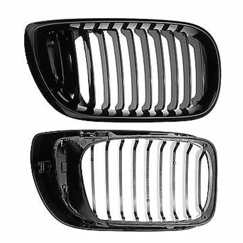 

2pcs Car Front Grille Kidney Type For BMW 3 Series E46 Four Doors 318I 320I 325I 330I 2002-2005 Black ABS Grille Accessaries