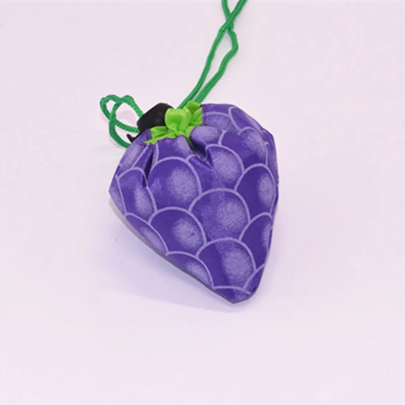 grape Новые милые фруктовые принты складные многоразовые сумки для покупок Повседневная многоцветная продуктовая хозяйственная Сумка Арбуз клубника Экологически чистая сумка - Цвет: grape