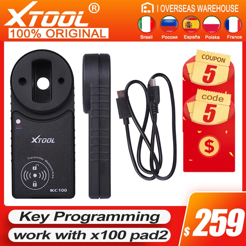 OBD2 XTOOL KC100 OBD II автомобильный диагностический инструмент KC 100 для X100 PAD2 работа VW4 &