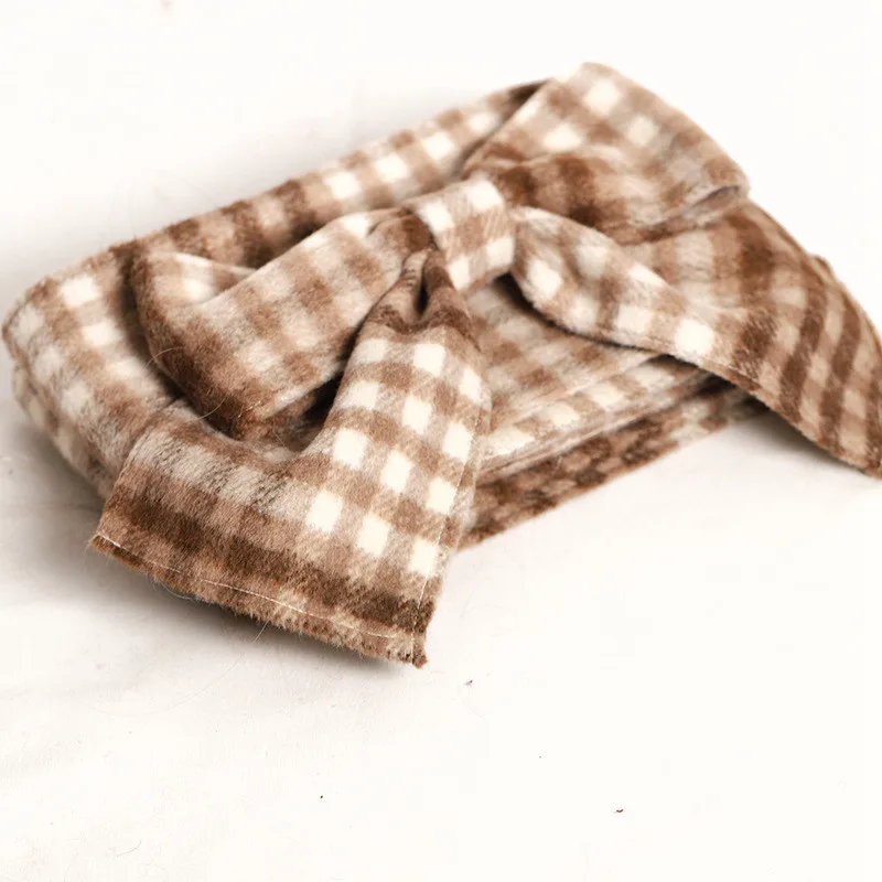 

Women Fashion Bow Long Shawl Big Grid Winter Warm Lattice Large Scarf Classic Soft Luxurious Winter Scarf For Men Women