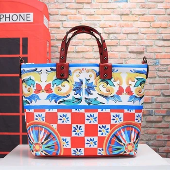 

High Sense of Luxury Quality Female Bag 2020 New Portable Diagonal Printing Bag Fashion Ethnic Style Western Style Bag Channels