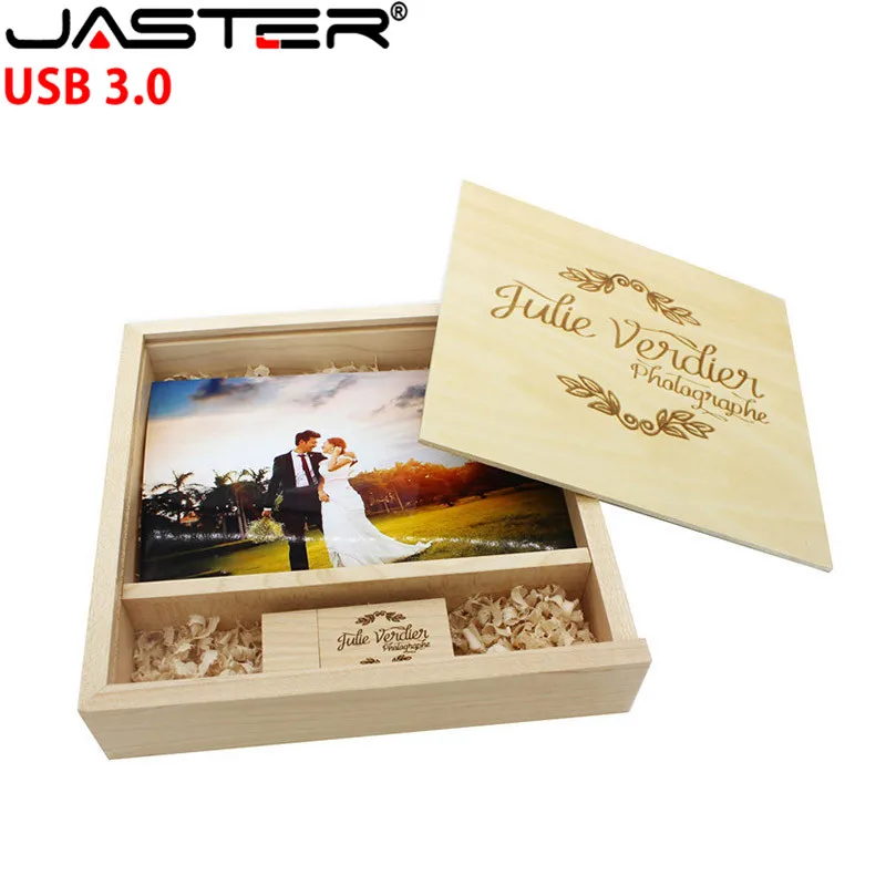 Деревянный фотоальбом JASTER USB 3 0 usb + коробка флеш накопитель флешка 16 ГБ 32 64 128