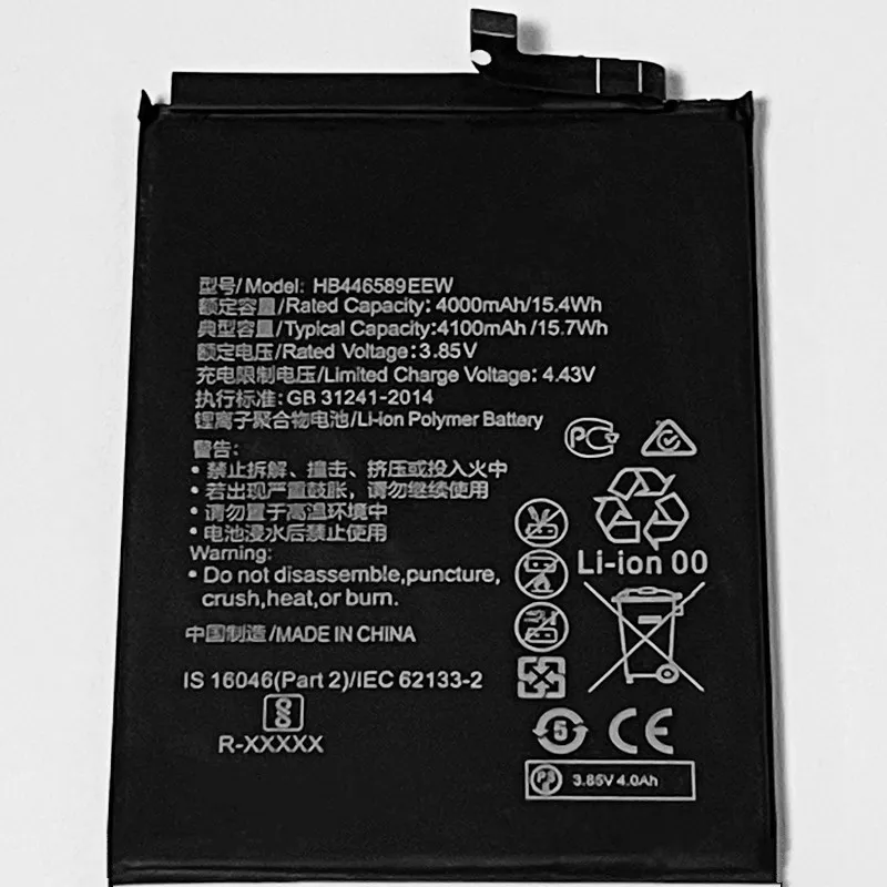 3 85 V 4100 мА/ч HB446589EEW для Huawei Честь 30 Lite MXW-AN00 MXW-TN00 батарея | Мобильные телефоны и