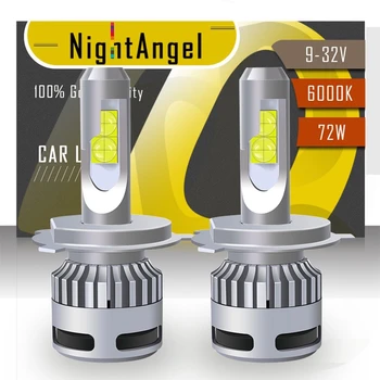 

NightAngel 10 year warranty 4 PCS X70 Chips 100W 12000LM 5year warrnaty Led Headlight H4 Led Headlamps
