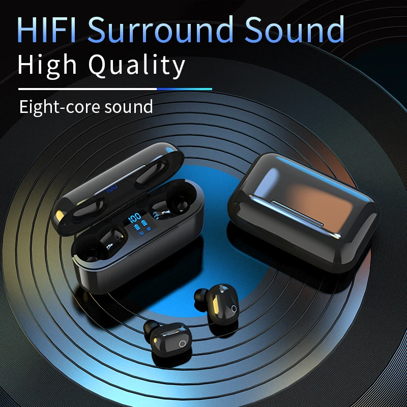 DUSH New Arrivals Wireless Bluetooth Earphone Headset 5 0 Waterproof and Sweatproof earbuds Suitable for Xiaomi Huawei iPhone