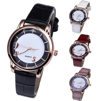 

HobbyLane Fashionable Chic Round Dial Irregular Scale Casual Quartz Watch for Women Girl