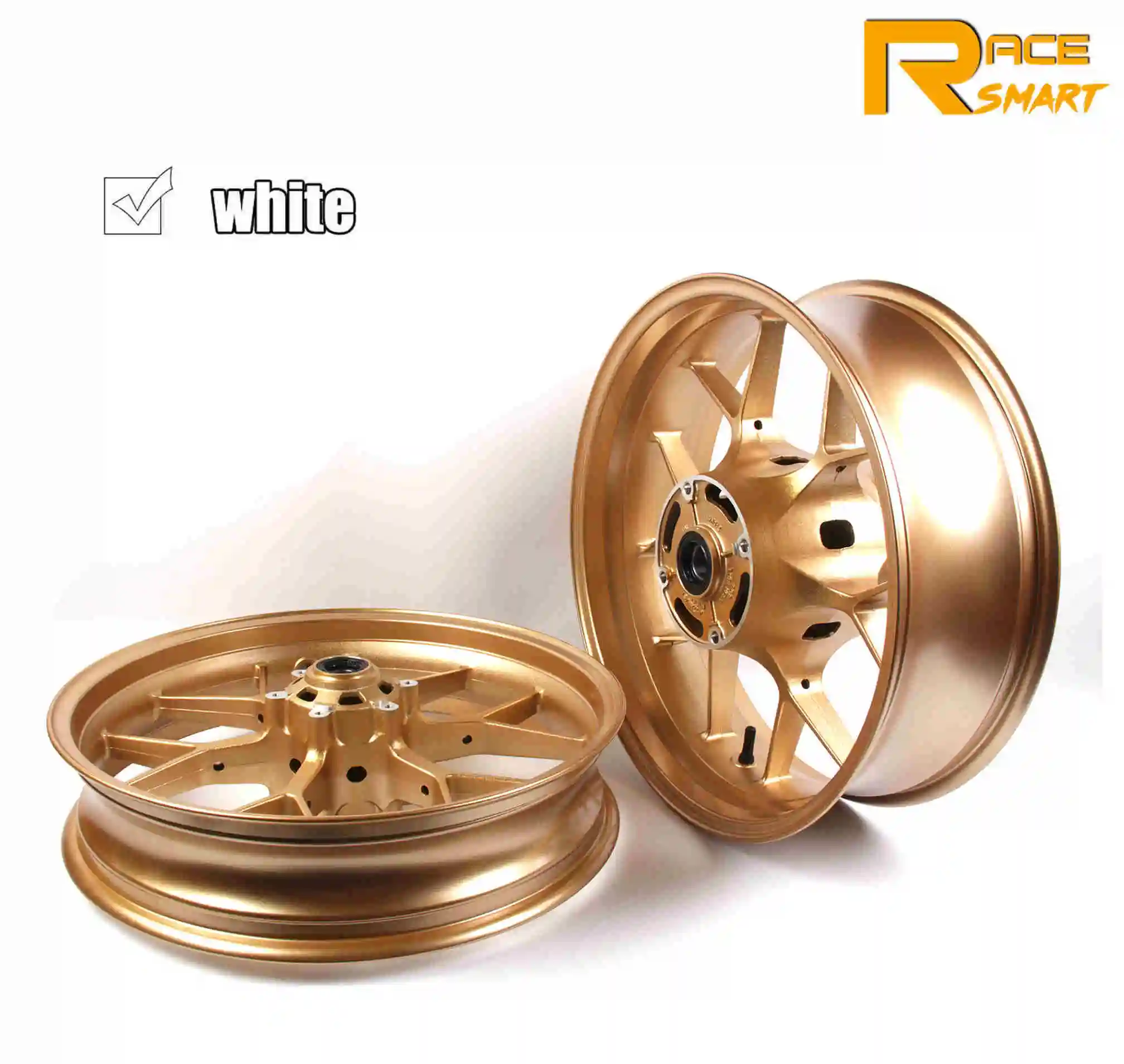 White wheel rim Для Honda CBR600RR 2007- мотоцикл переднее заднее колесо обод переднее заднее колесо диски мотоциклы колеса диски CBR 600RR 07 08 - Цвет: White wheel rim