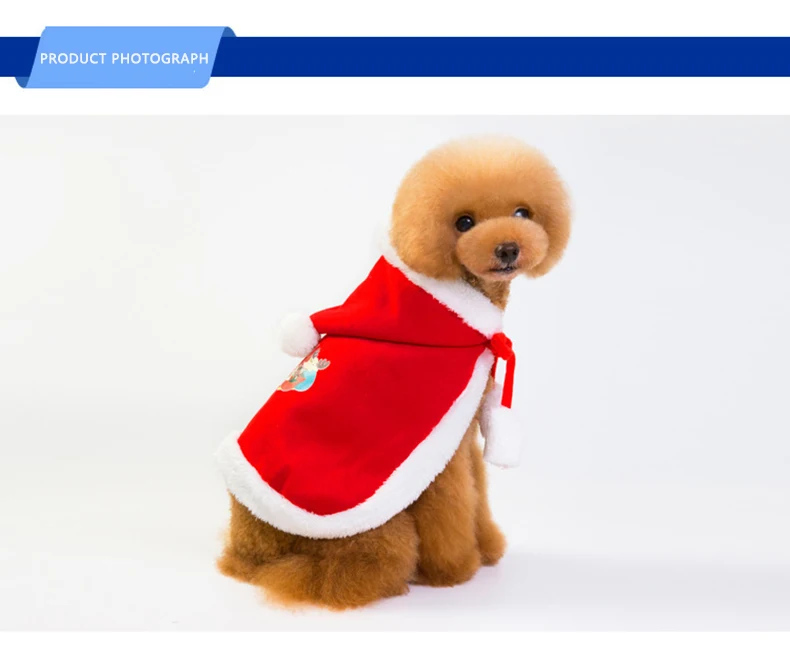 Dog fashion new pet Christmas clothes printing Christmas Halloween thick style
