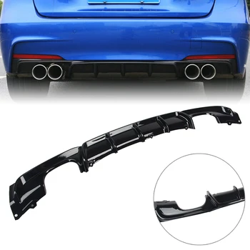 

F30 Car Rear Bumper Diffuser Lip Trim Cover For BMW 325i 335i M-Sport 2014 2015 2016 2017 2018 ABS Plastic Glossy Black